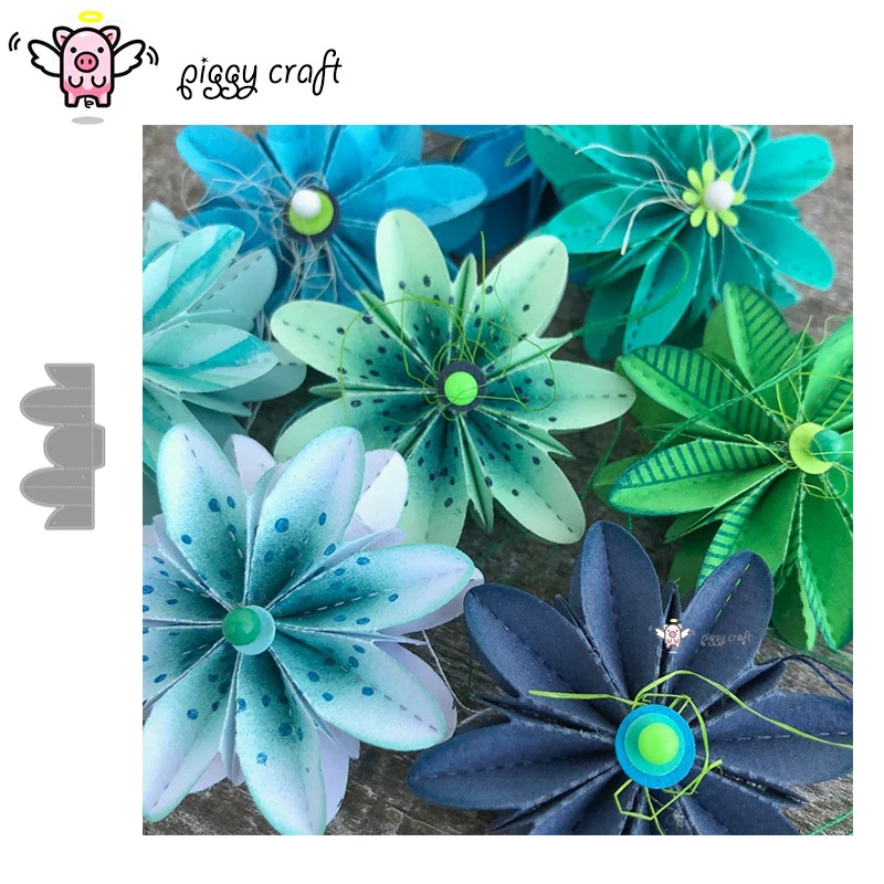 Металлические Вырубные штампы в виде Свинки вырезанная форма складные цветы