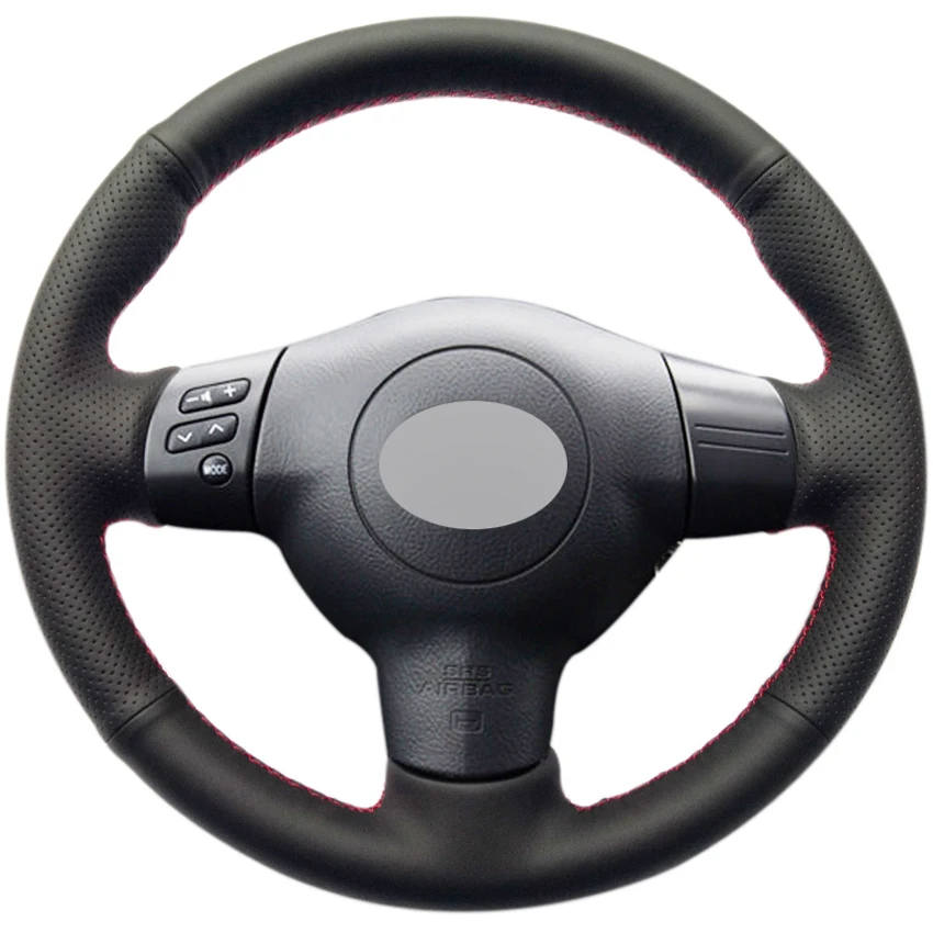 

Black PU Faux Leather Hand-stitched Car Steering Wheel Cover for Toyota Corolla 2004-2006 Caldina 2002-2007 RAV4 (US) 2004-2005