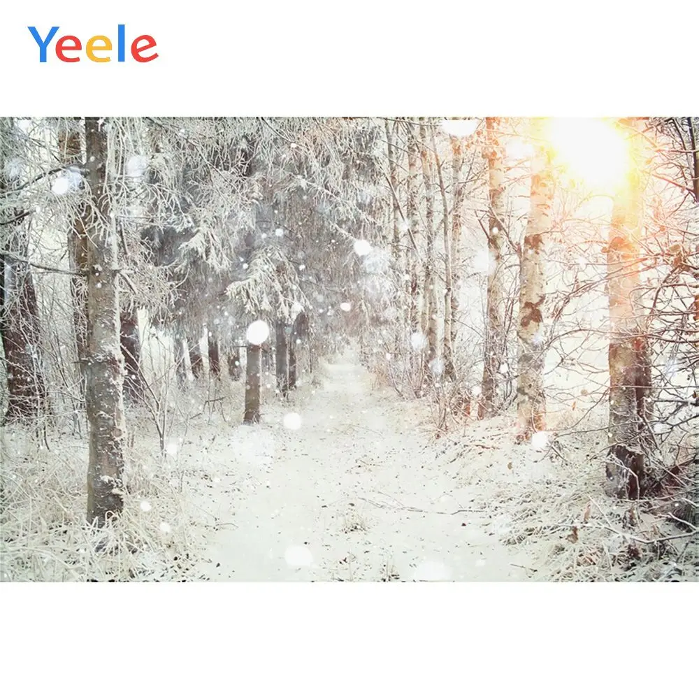 NBK05534 Yeele зимние фоны для фотосъемки боке Снежный лес Солнечный свет персонализированные фоны для фотостудии - Цвет: NBK05534