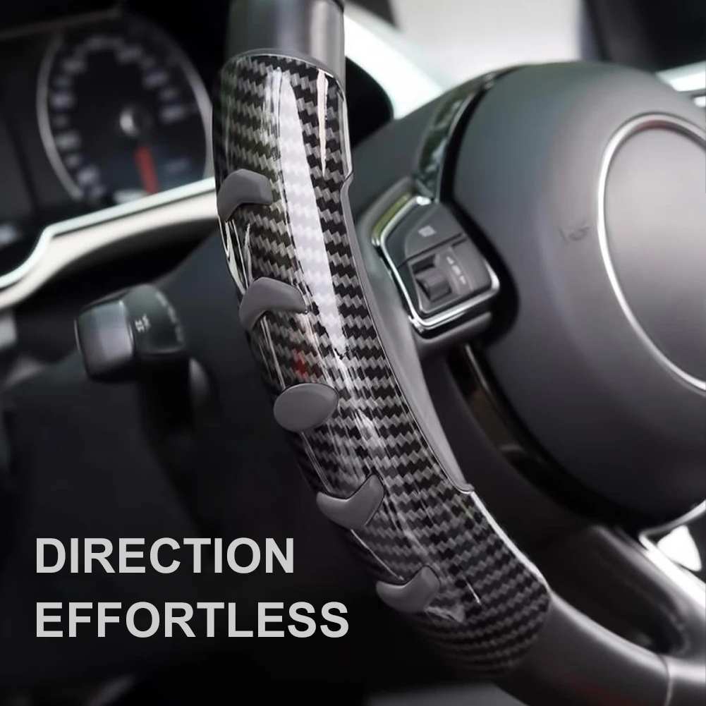 

Universal Car Steering Wheel Booster Cover Non-Slip Grip Cover Carbon Fiber Auxiliary Aid Cover Interior Decoration 3 Colors