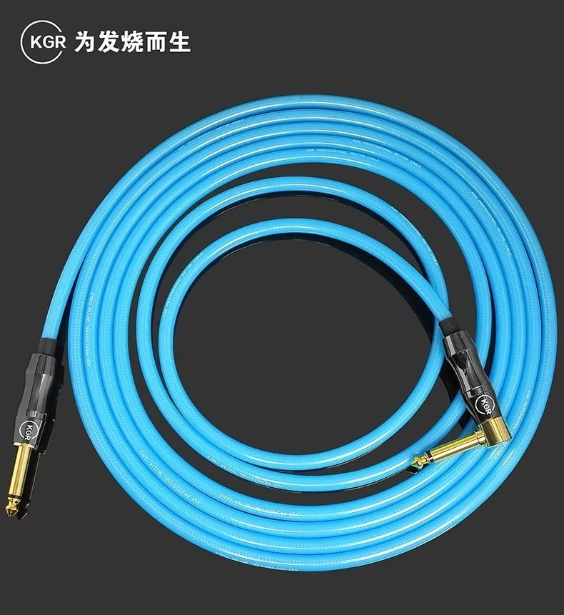 Кабель для электрогитары KGR 20AWG разъем бас-аудиокабеля прямой под прямым углом