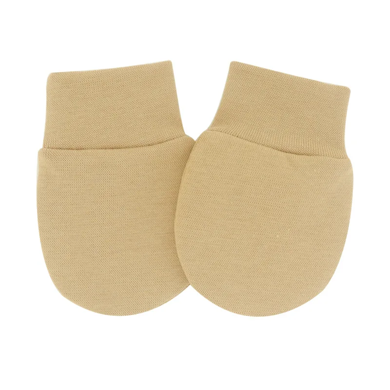 Перчатки детские из чистого хлопка разноцветные с защитой от царапин однотонные