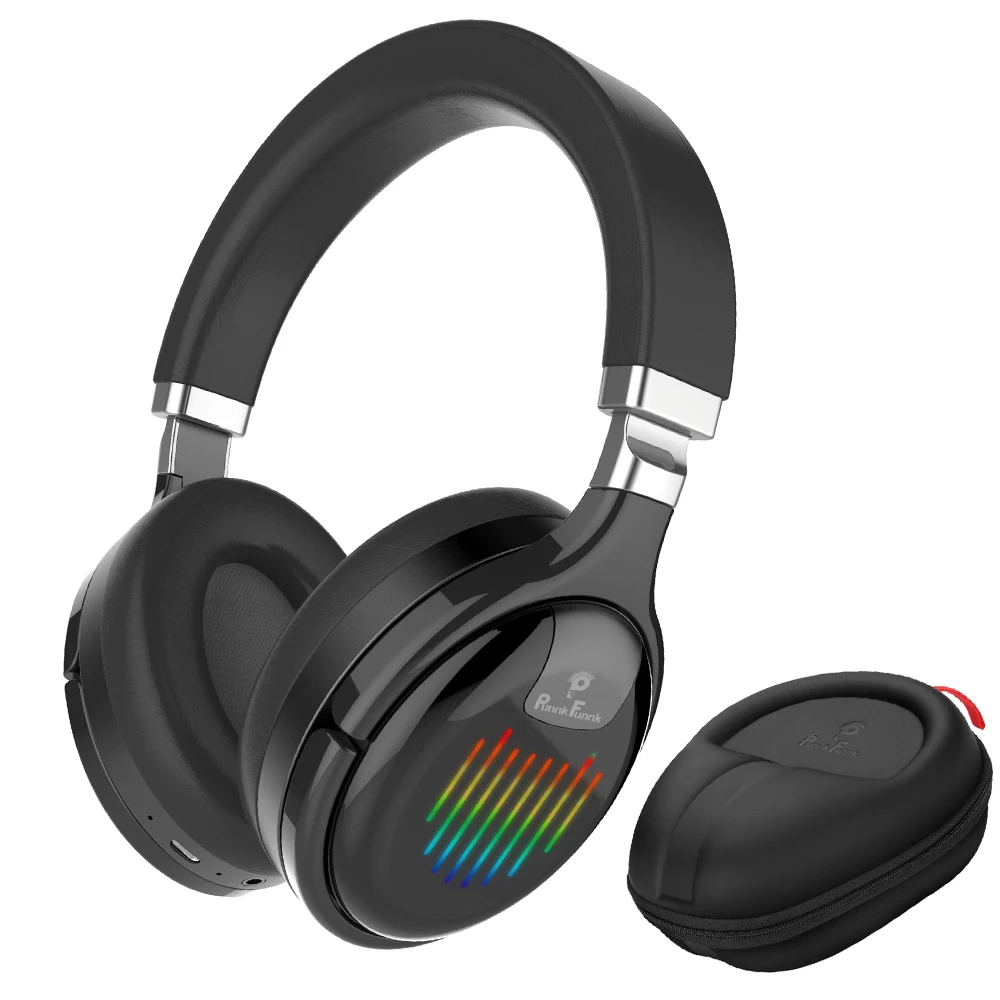 

Беспроводные наушники со светодиодсветильник кой, Bluetooth-наушники складные с шумоподавлением, басами, стерео, игровые проводные наушники с м...
