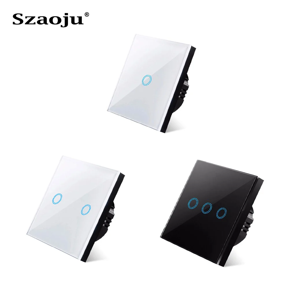 Сенсорный выключатель светодиодные переключатели Настенные света закаленная