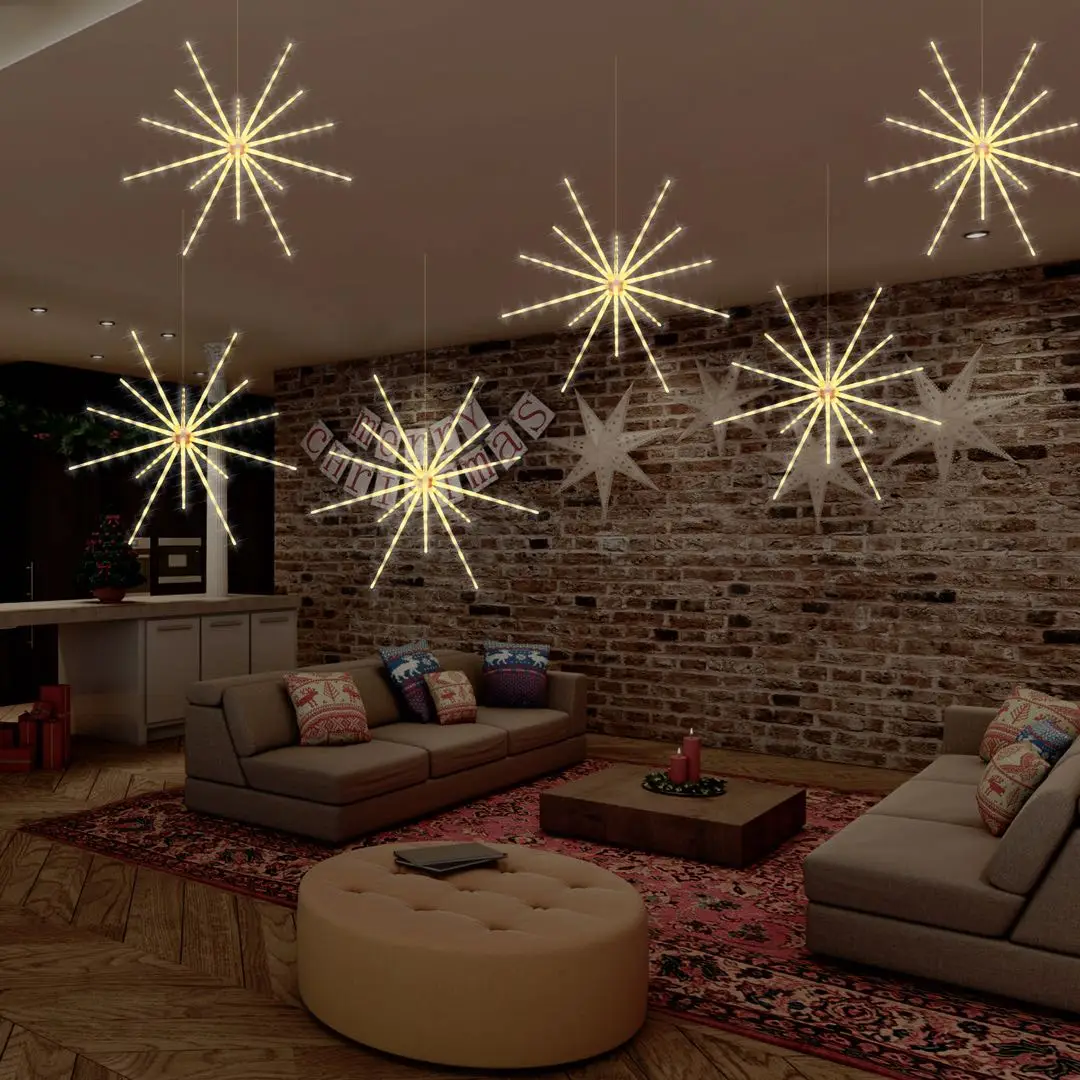 Светодиодный ная гирлянда Звездные огни Подвесная лампа сделай сам фейерверк