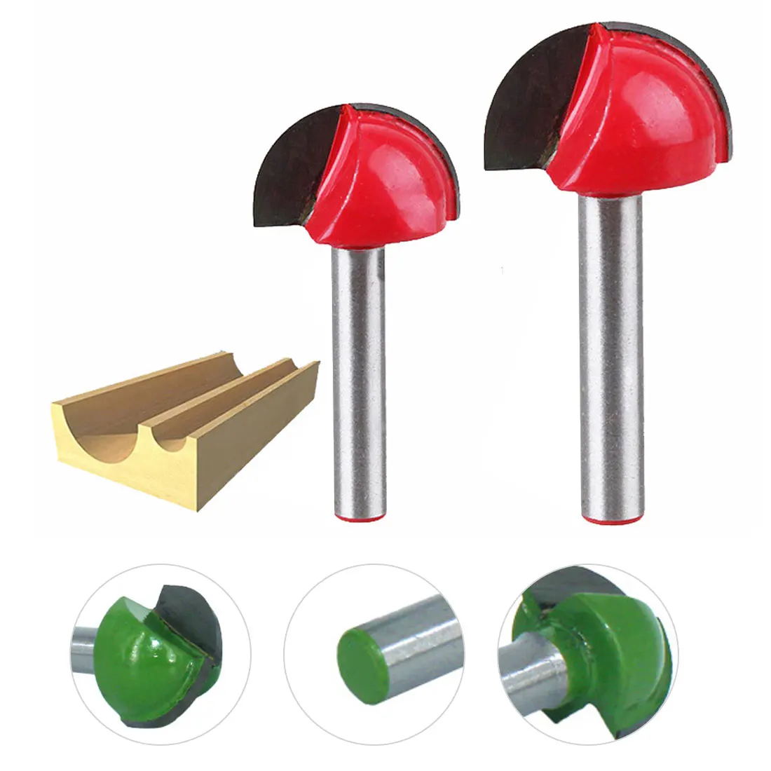 

Wood Router Bit Set Ball Nose End Mill Round Cove CNC Milling Cutter Radius Core Box Solid Carbide Woodworking Tools
