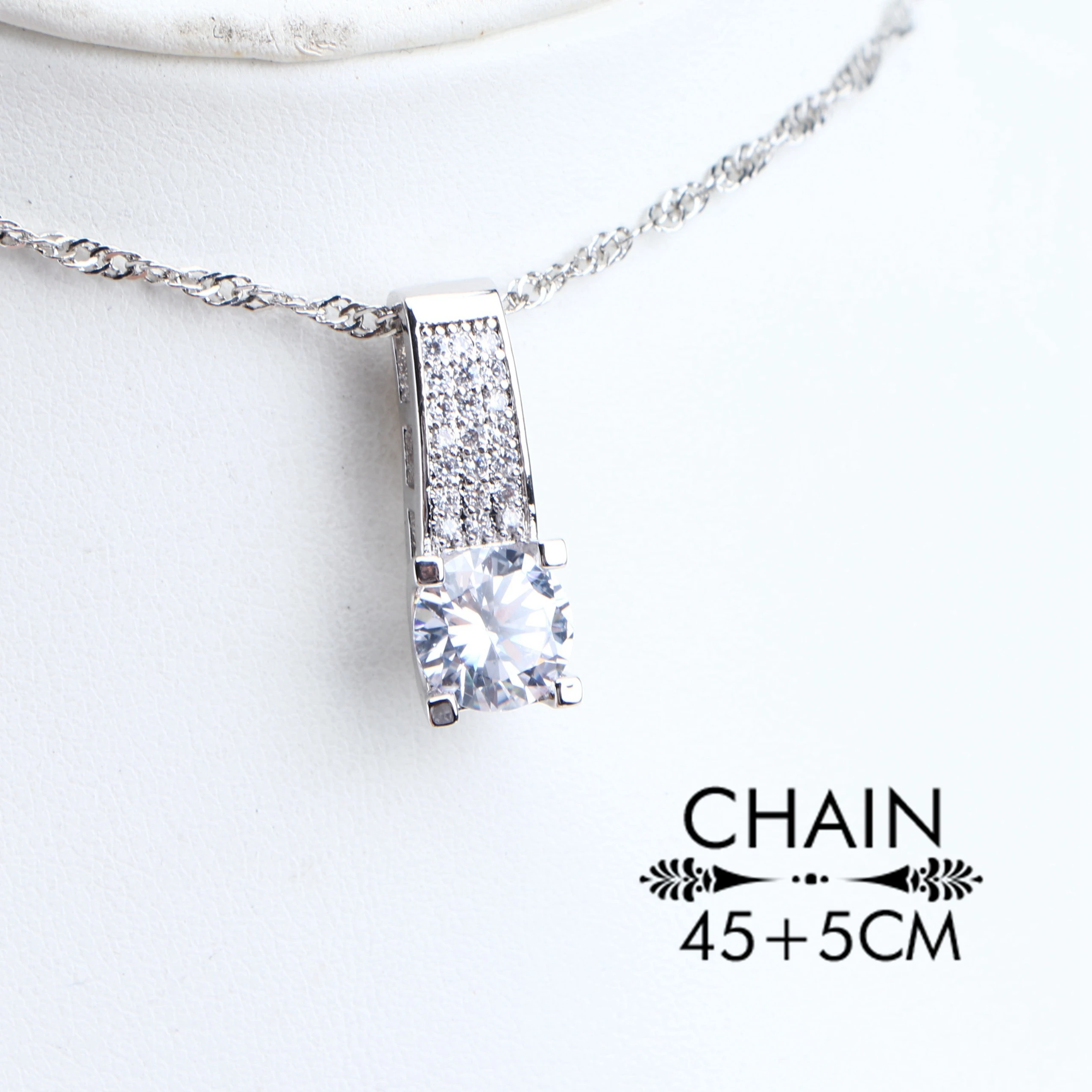 

925 Sterling Silver New Bridal Jewelry Sets Wedding Jewelry White Zirconia Earrings For Women Bracelet Rings Necklace Set