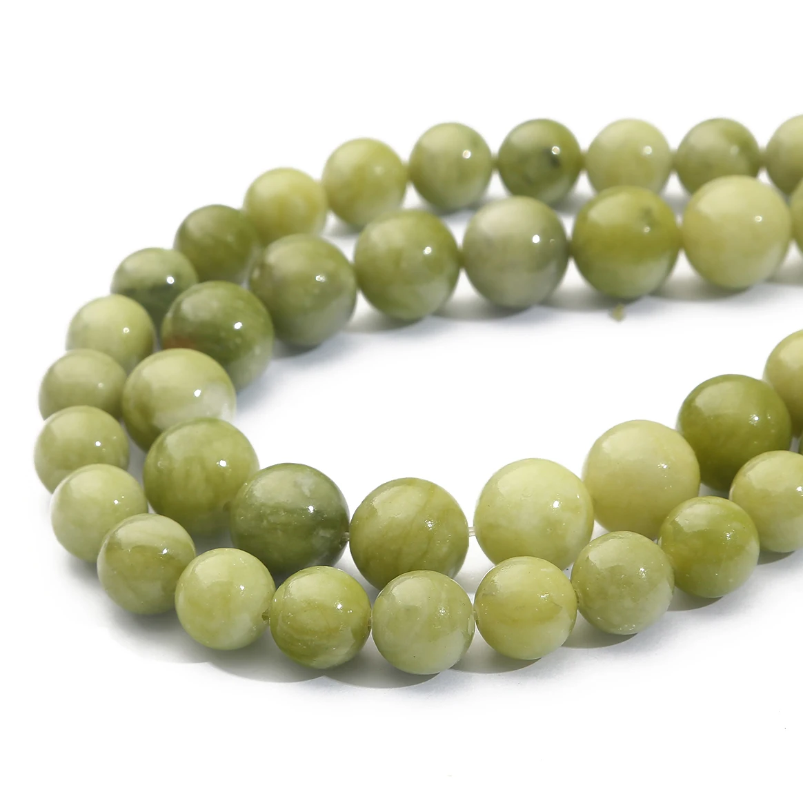 Бусины из нефрита с натуральным камнем Тайваньского зеленого цвета для