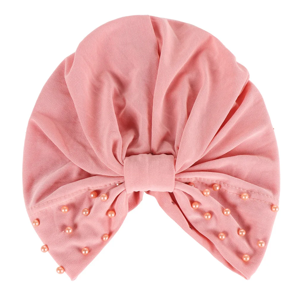 Мусульманский Хиджаб 2019 тюрбан шарф однотонный с бисером индийский оборками