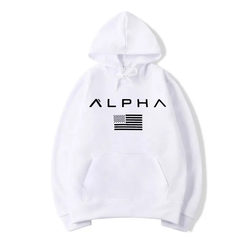 Осень новое поступление высокая Alpha Industries спортивная одежда с принтами Мужская толстовка хип-хоп мужской пуловер с капюшоном одежда с капюшоном - Цвет: 6