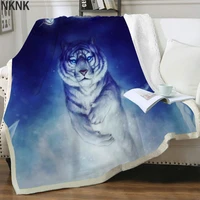 nknk brank animal blankets tiger blankets for beds colorful plush throw blanket harajuku bedding throw sherpa blanket 3d vintage