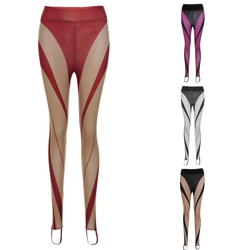 

2022 High Street Casual Pants For Women Solid Skinny Stretch Trousers Autumn Club Streetwear Female Leggings Pants Hot