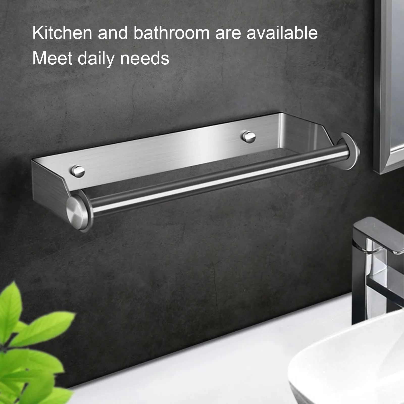 

1 шт. кухонный держатель для рулонной бумаги, вешалка для хранения полотенец на шкаф, подвесная полка, держатель для туалетной бумаги