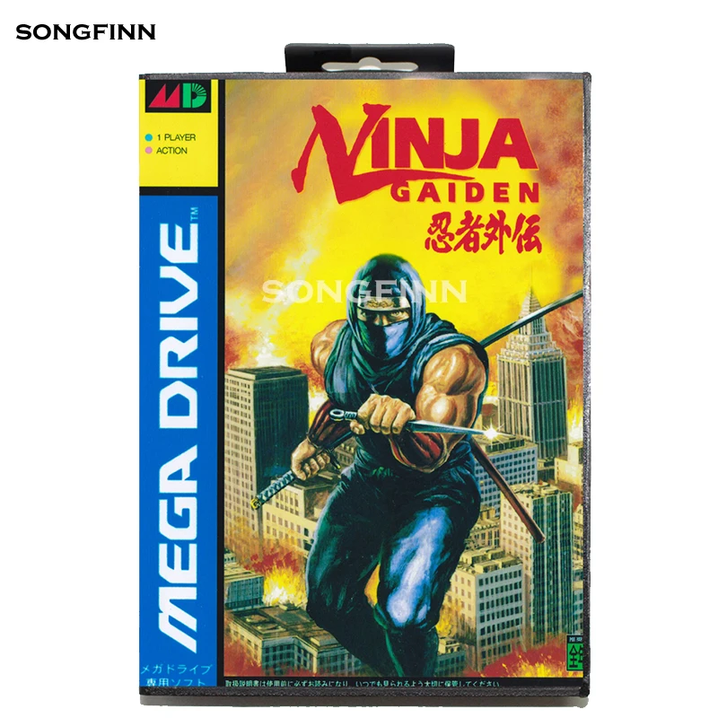 Карта памяти MD 16 бит с коробкой для Sega Mega Drive Genesis Megadrive Ninja Gaiden|Картриджи| |