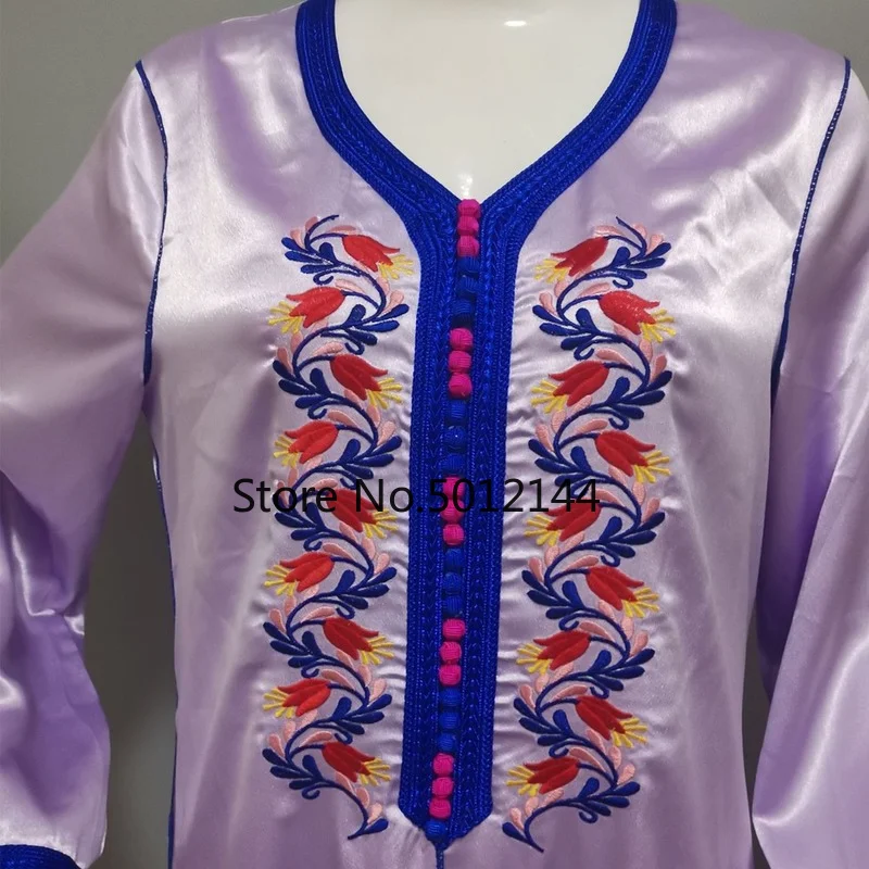 2021 Muslim  Dubai Abaya Women Long Sleeve Kimono Moroccan Caftan Evening Gowns Eid Mubarak Modest Dress Djellaba Femme Robes