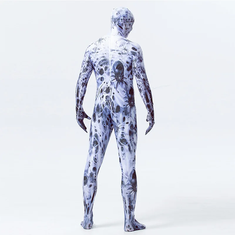 Взрослый Хэллоуин террор Призрак Череп Косплей Костюм ужасные зомби зентай