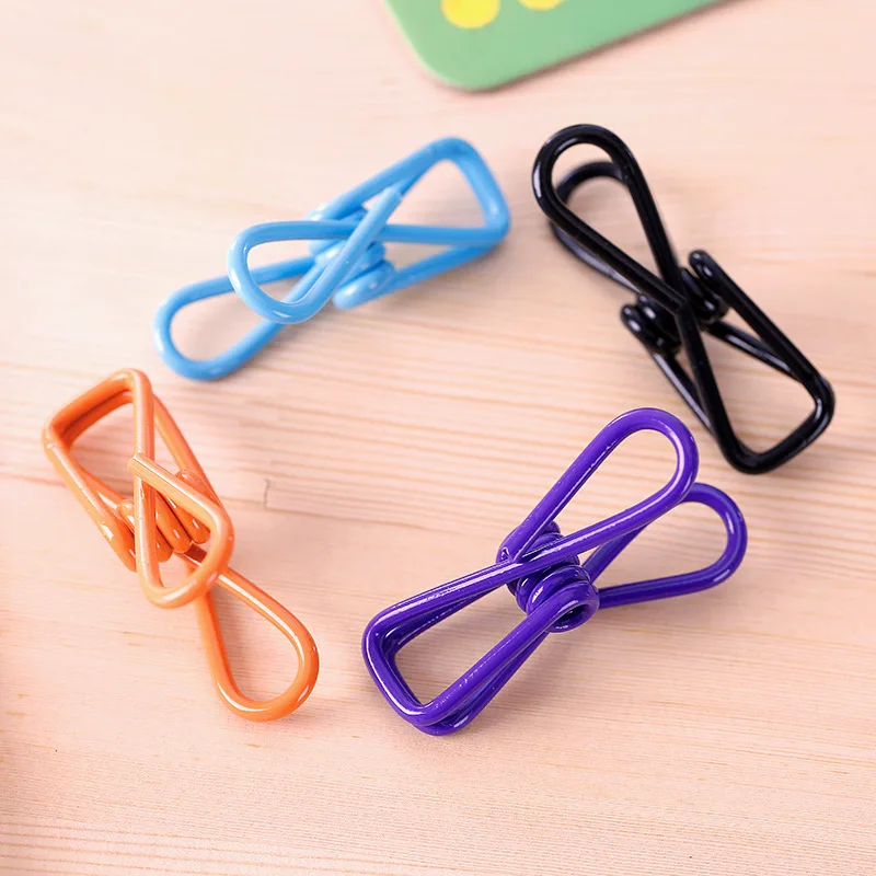 random color 1pc 1/10 шт. отличное качество Нержавеющая сталь бельевая прищепка Полотенца носки блюки на лямках Одежда Нижнее белье зажимы небольшие металлические зажимы вешалка - Цвет: random color 1pc