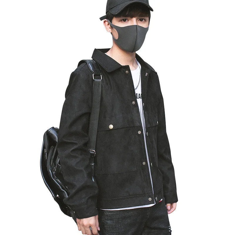 

Coat Men's 2020 Autumn and Winter New Korean Fashion Brand Casual Jacket Men's Hong Kong Style Cardigan Fleece Top Men'S Wear