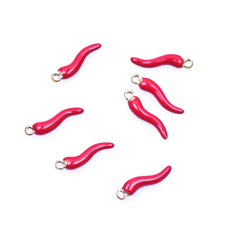 Lucky Horn Red Hot Pepper Charms овощ перец чили подвески для женских сережек | Украшения и