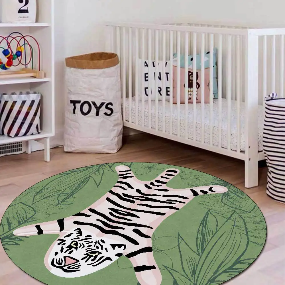 

Cartoon Unicorn 3D Print Round Rug Kids Bedroom Play Mat Soft Flannel Girl Room play Area Rugs Baby Game Carpets for Living Room