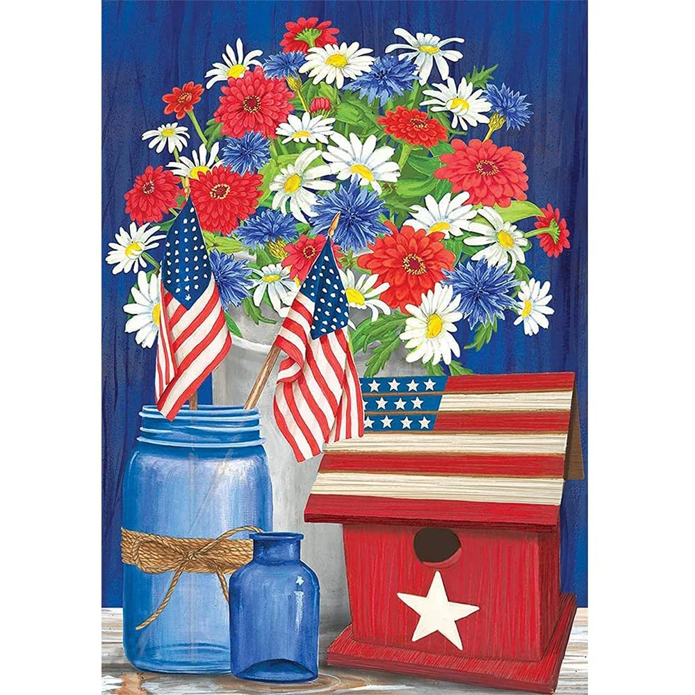 Цветочная Роза Ваза Печать Ткань 14CT вышивка крестиком узоры хобби шитье живопись