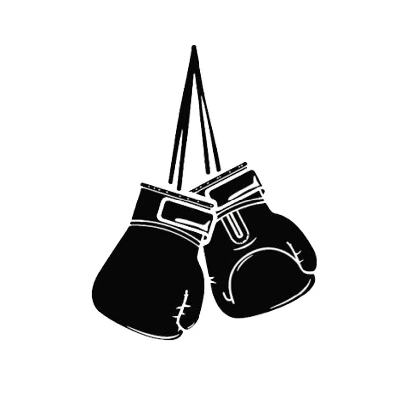 

creative car sticker 10cm*14cm Car Styling Boxing Gloves Funny KK Vinyl Custom Car Stickers