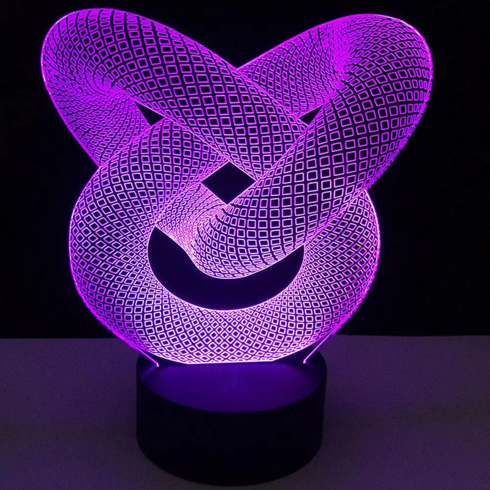 

10LED Touch LED Night Light Dock Holder 7 Color Changing 3D 3D Lamp Bases USB Halloween Beads Art Lighting Accessories New