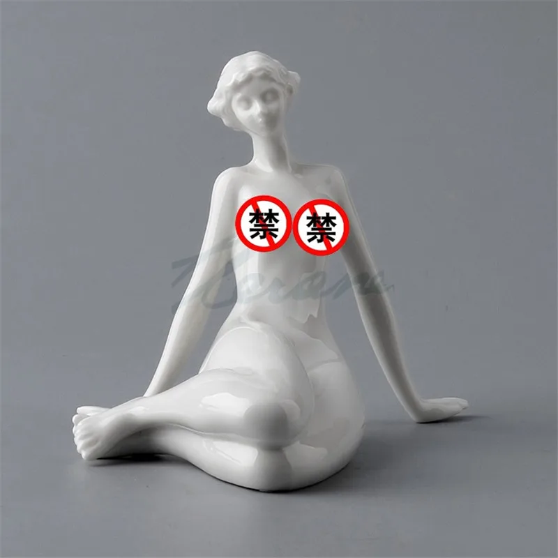

MODERN CREATIVE LIGHT GLAZE CERAMICS FAT NAKED WOMAN ART SCULPTURE FIGURE STATUE CRAFT HOME DECORATION BIRTHDAY GIFT R3369
