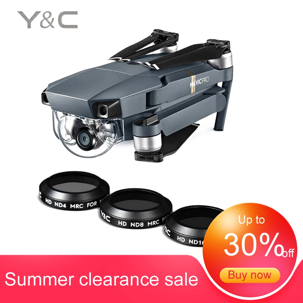 1 шт. фильтры для объектива YC UV/CPL/ND4/ND8/ND16 фильтр камеры DJI MAVIC Pro Drone|lens filter|camera lens