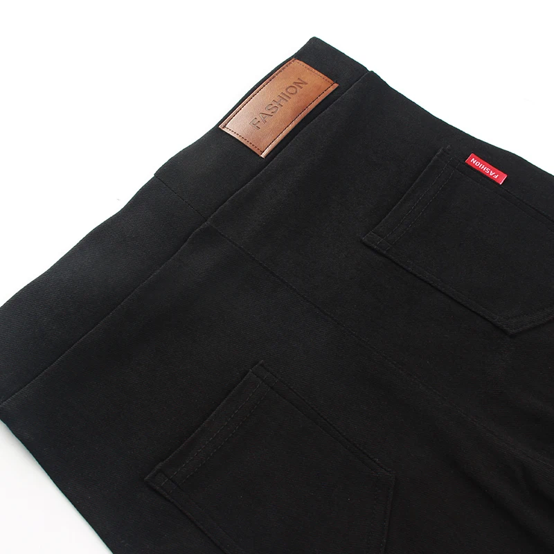 Женские весенние брюки женские узкие Стрейчевые размера плюс сексуальные черные