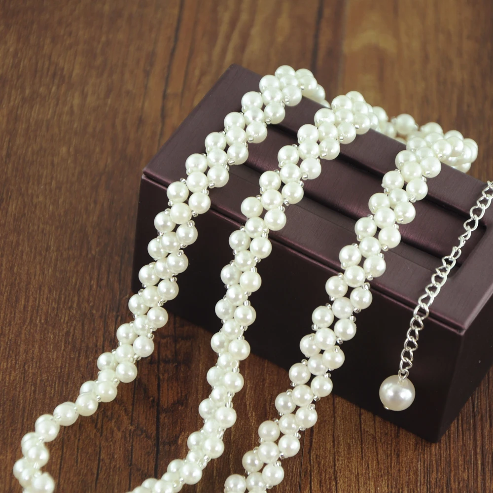 Стриксы S398 элегантный ремень цепочка для женщин жемчуг и украшениями в виде