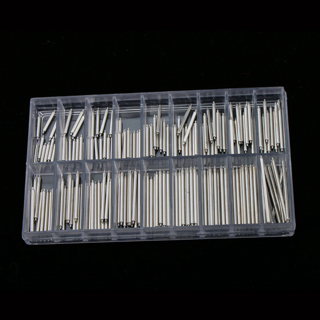 360Pcs Stainless Steel Watch Band Spring Bar Removal Tool Pin 1.5/1.8mm Dia