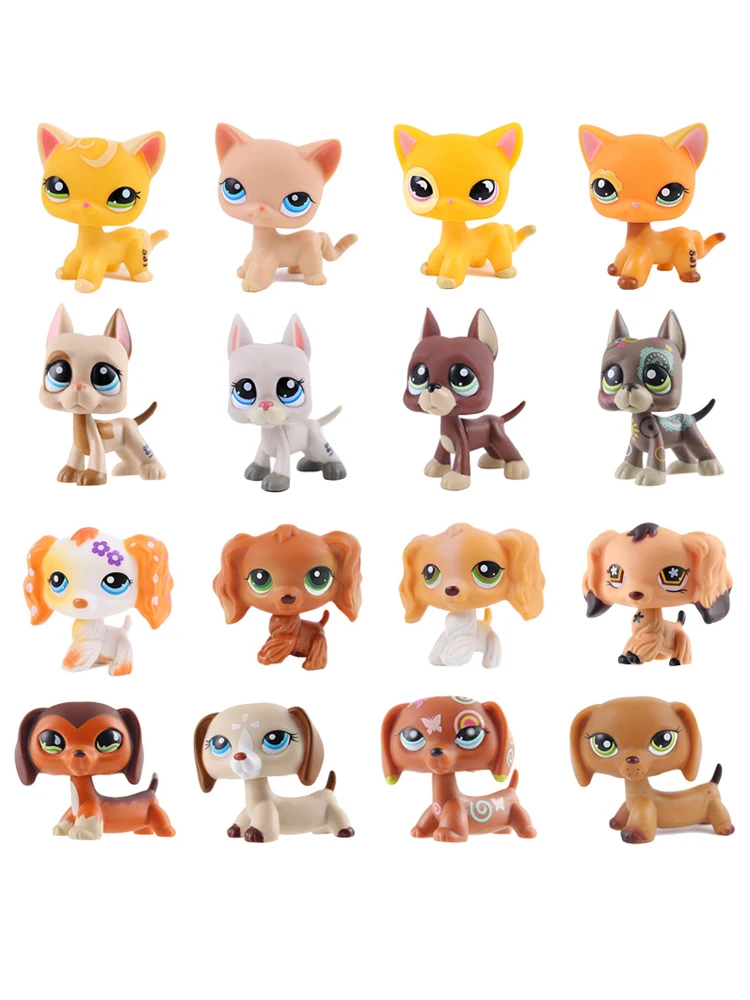 НОВЫЙ РЕДКИЙ магазин домашних животных lps игрушка стоячая короткая кошка розовая