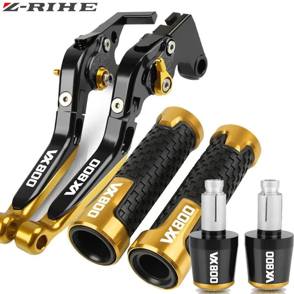 

Motorcycle Adjustable Brake Clutch Levers Handlebar Knobs Handle Hand Grips Ends For SUZUKI VX800LMT VS51B 1990-1996 1995 1994