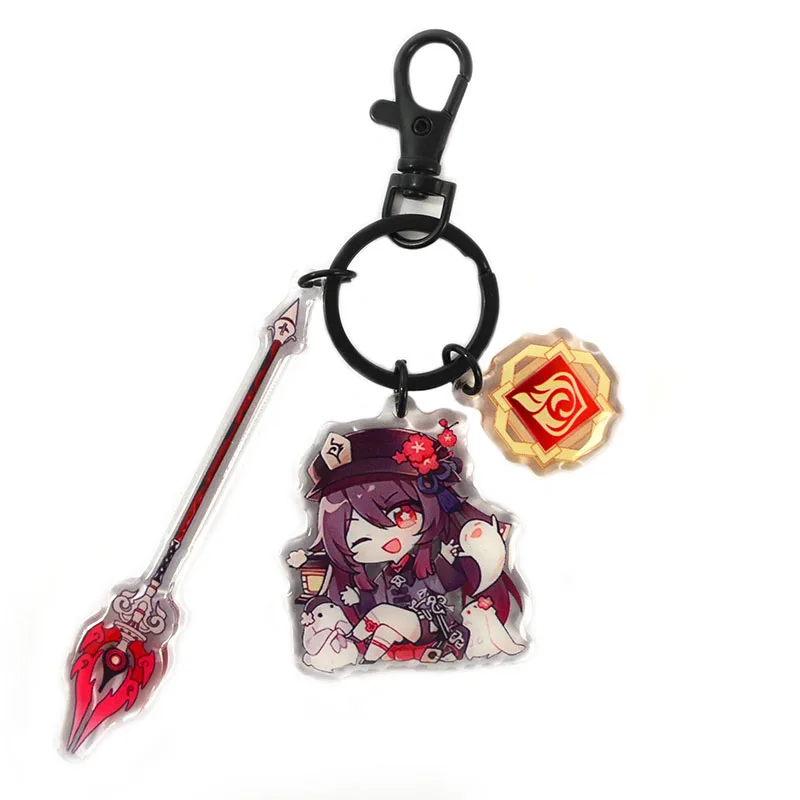Genshin Impact Акриловый брелок с игровой фигуркой Кадэхара Кадзуха, Сяо, Чжонгли, Кокоми, Ганью Подвеска-брелок для коллекции.