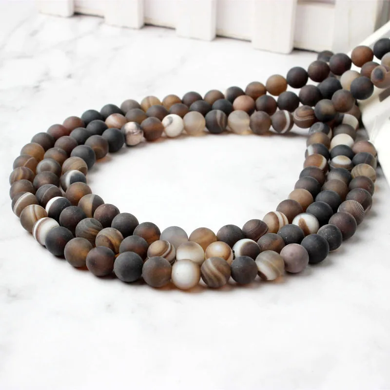 Lanli 4/6/8/10/12mm Natural Jewelry Dull Polish Loose Beads Fit For DIY Men and Women Bracelet Necklace Earrings Accesso | Украшения и