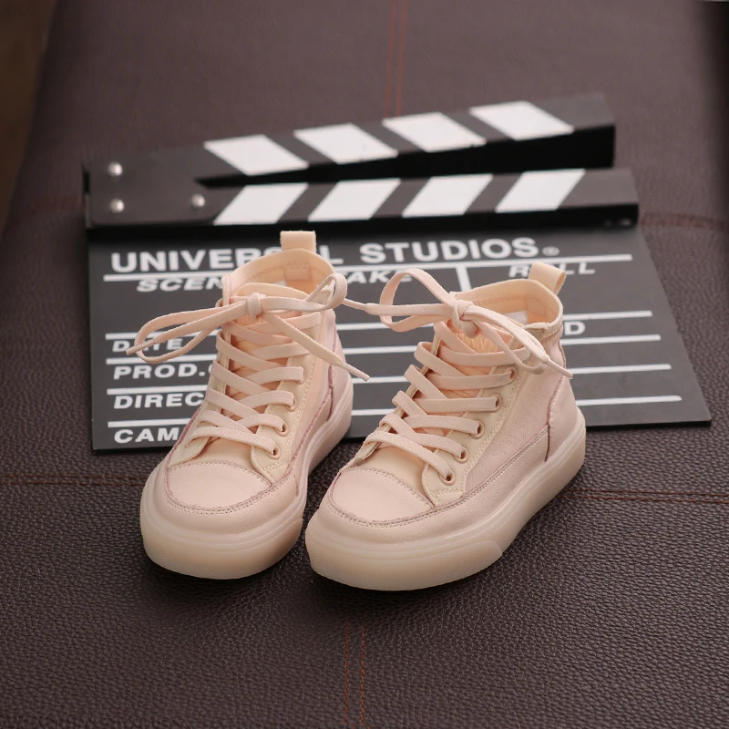 Детская кожаная спортивная обувь для бега детская повседневная средней высоты