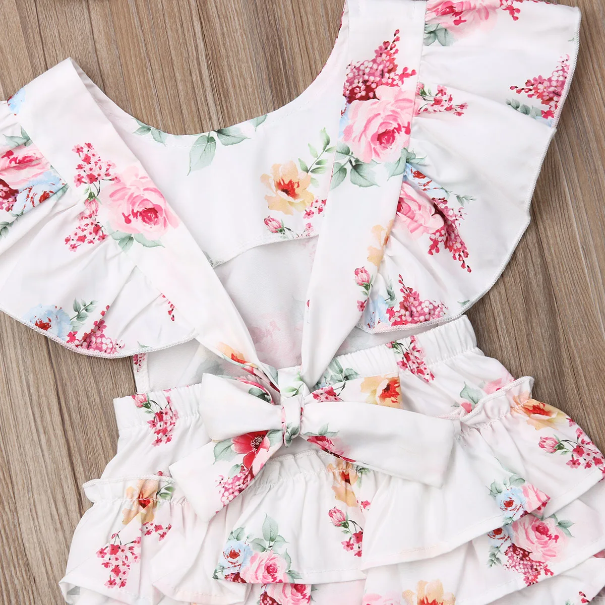 

Goocheer 2020 Fashion 0-24M Newborn Baby Girl Summer Floral Ruffle RomperJumpsuit Headband Outfit Clothes