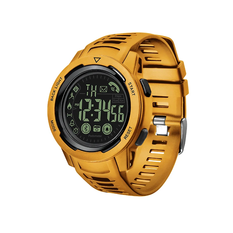 

Top Brand Spovan Bluetooth Watch Sport Smartwatch Waterproof Military Quality A Smart Watch Black Plastic Electronic Wristwatch