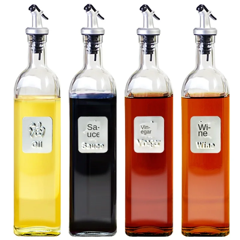 Oil Bottle Glass Leak-Proof Oiler Vinegar Jug Cruet Soy Sauce Bottles Small Kitchen Supplies |