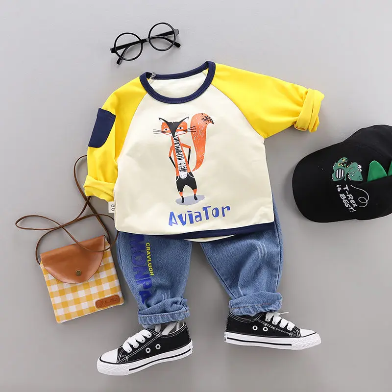 2020 детский брендовый комплект одежды для мальчиков и девочек Весенняя хлопковая