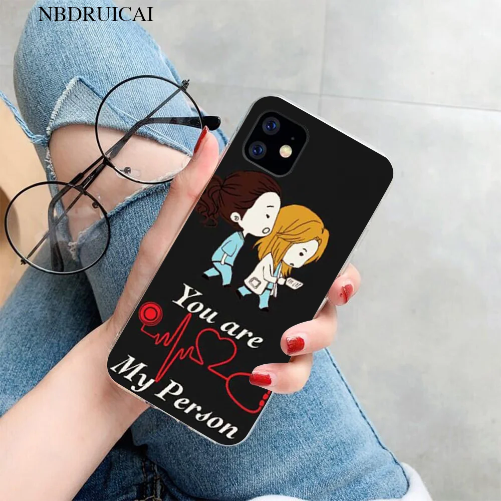 Мягкий черный чехол для телефона NBDRUICAI с цитатами анатомии Greys iPhone 11 pro XS MAX 8 7 6 6S Plus