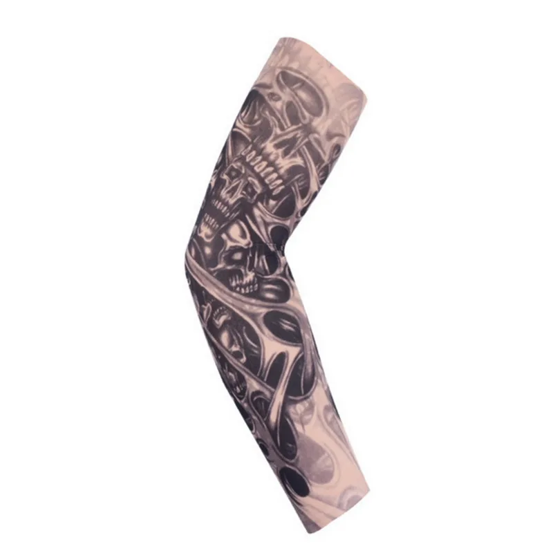 1 шт. дышащая 3D татуировки для рук с защитой от ультрафиолета рукав митенки женщин