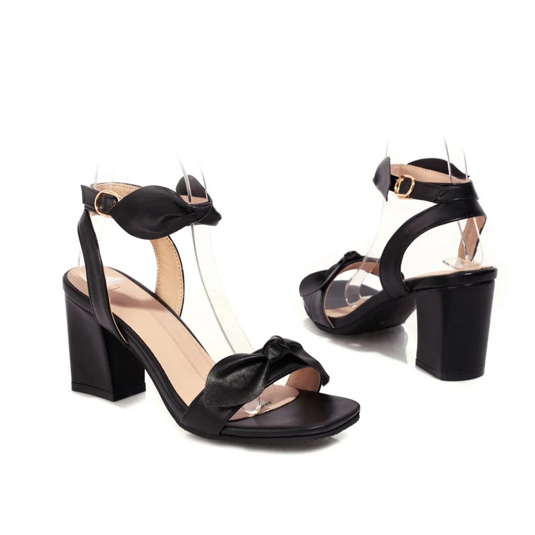 

Female Sandal Fashion Womens Shoes 2021 Clear Heels Buckle Girls Luxury Summer Comfort Bow Beige High New Basic PU Solid Sweet S