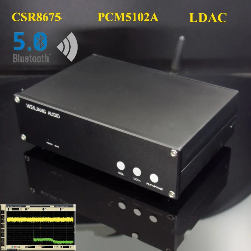 CSR8675 Bluetooth 5 0 приемник APTX HD LDAC PCM5102A цифровой аудио декодер DAC с аналоговым входным