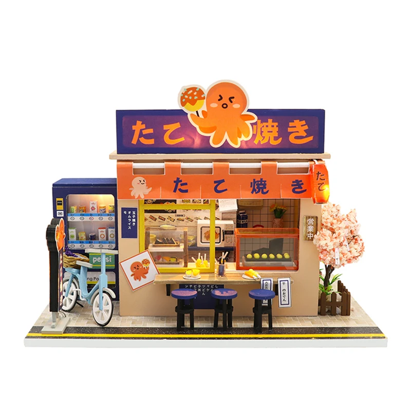 

Креативный домик «сделай сам» в японском стиле, маленький кукольный домик, модель 3D, кукольный домик, подарок на день рождения, подарок ручн...