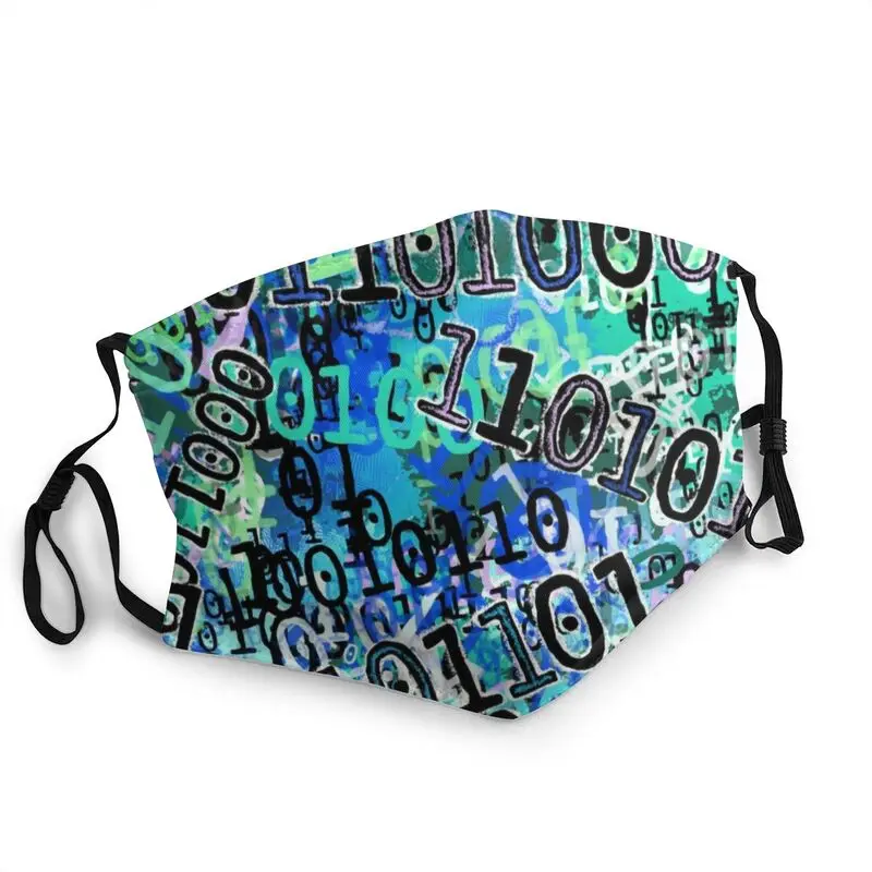 

Geek Nerd Binary Code Adjustable Face Mask Adult Science Computer Hacker Programmer Anti Haze Protection Respirator Mouth-Muffle