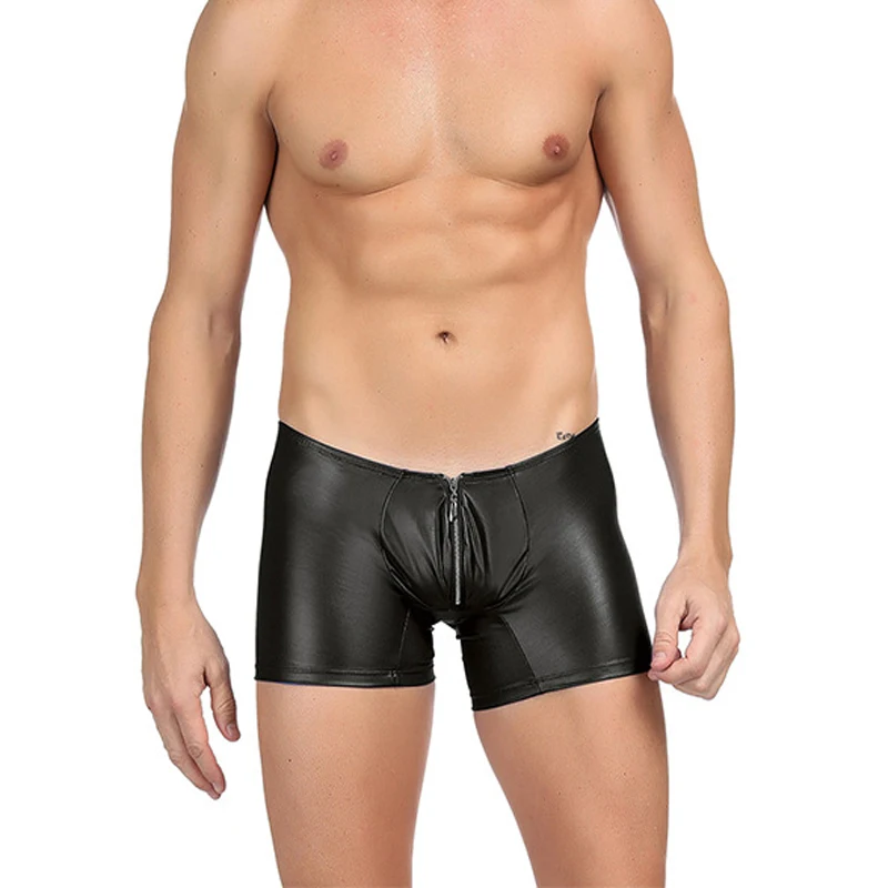 Распродажа мужское сексуальное нижнее белье черные искусственная кожа латекс