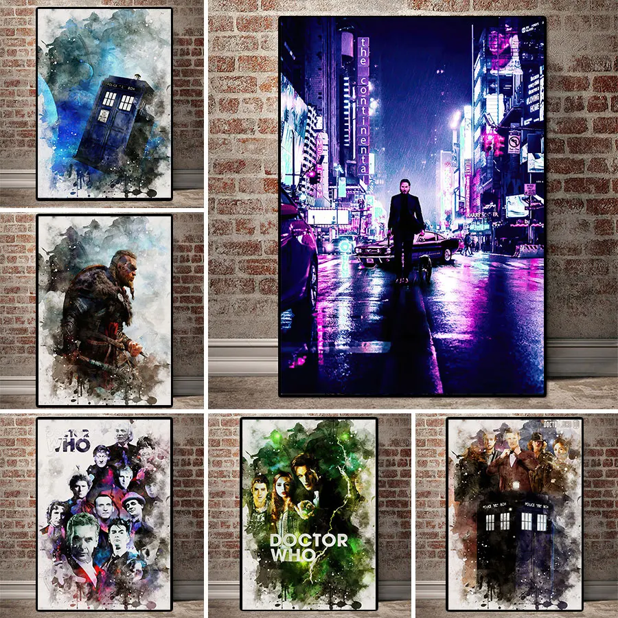 Британская научная фантастика фильм Доктор Кто картины холст живопись
