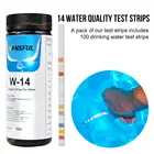 100 шт. Тесты полосы 14 условиям качества питьевой воды плавательного Бассеина остаточного хлора для воды pH кислотность щелочности твердость I